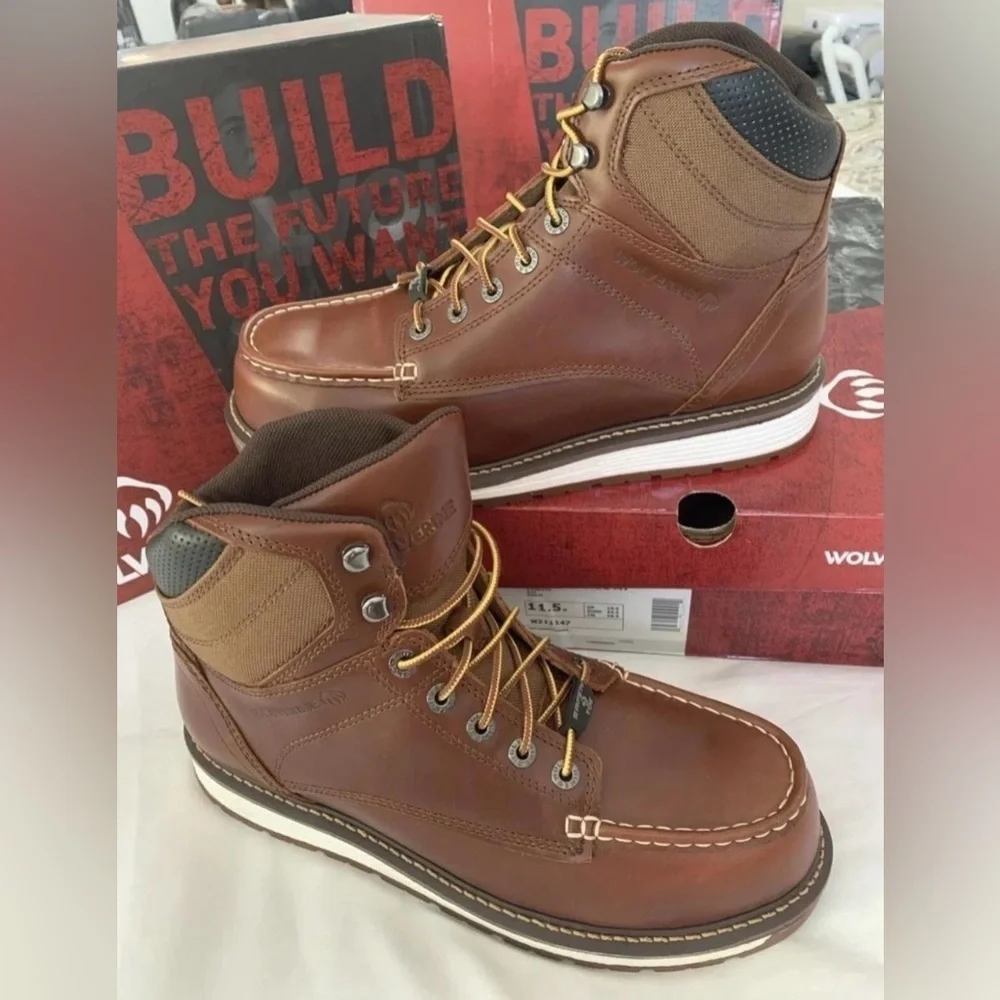 Men's Boots- Wolverine Work Leather Boots